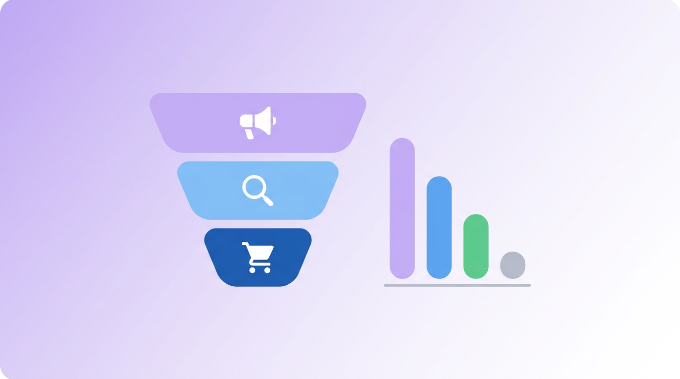 Funnel and KPI illustration